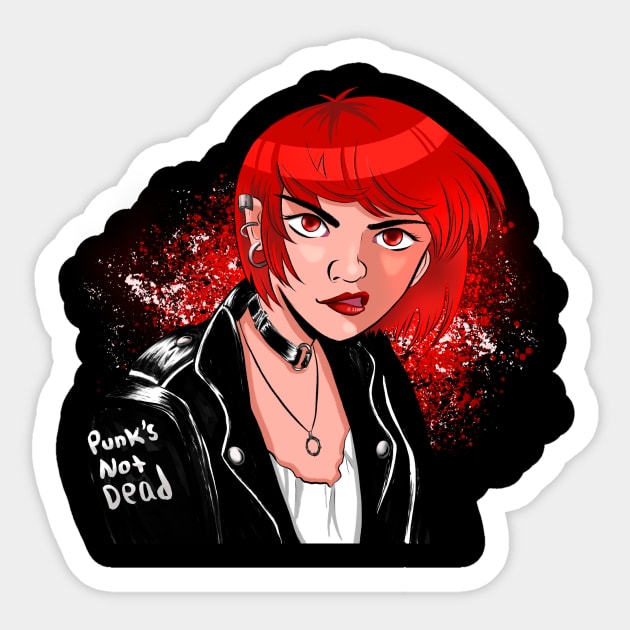 Punk’s Not Dead Sticker by samiaselene